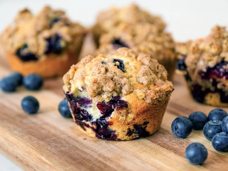 gesunde Beeren-Muffins ohne Zucker sommerliche Muffins mit Blaubeeren
