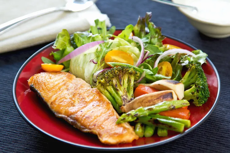 schneller Lachs aus dem Ofen 10 Minuten Rezepte Abendessen kalorienarm