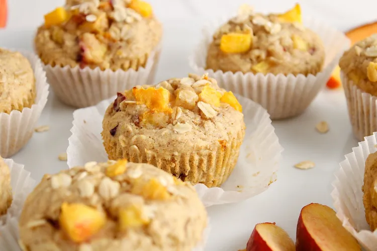 sommerliche Muffins Rezepte Pfirsich Desserts Ideen