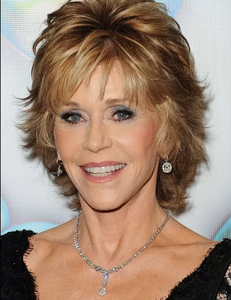 Jane Fonda Frisuren Bilder Shag Cut mit Pony