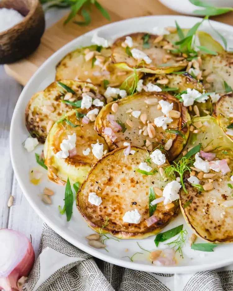 Low Carb geröstete Kohlrabi Keto Abendessen Rezepte