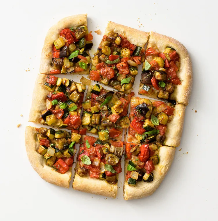 Ratatouille Pizza Rezept vegetarisches Abendessen Ofengerichte