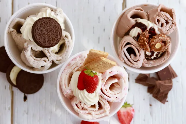 Rolled Ice Cream selber machen ohne Maschine Foodtrends 2022