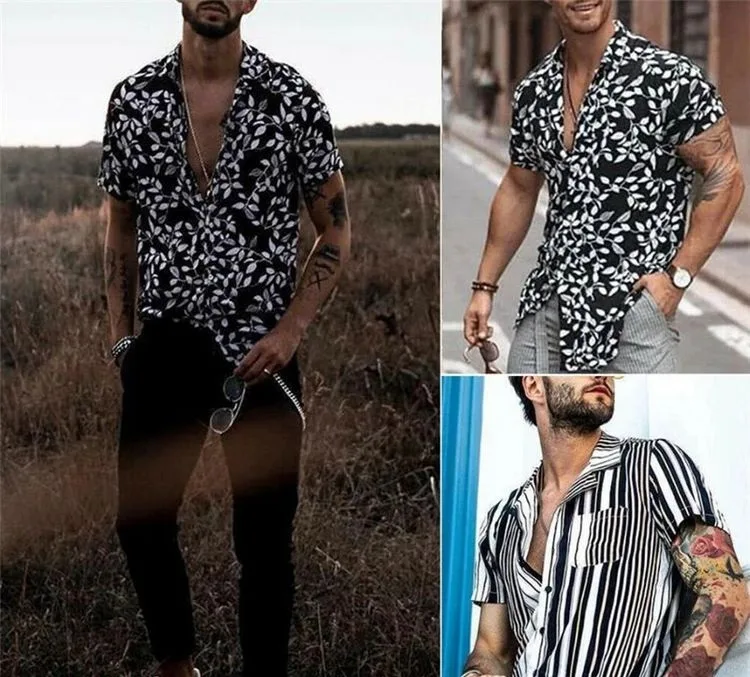 Schwarz-weiße Sommer-Hemden - Herren-Mode Sommer 2022