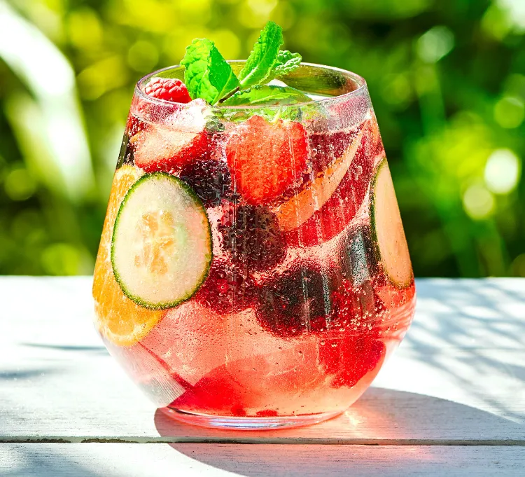 Sommer Mocktails Rezept Erdbeer Cocktail alkoholfrei Thermomix