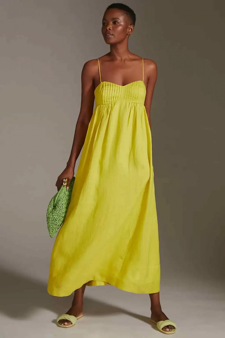 Sonnig gelbes Sommerkleid - strahlend und stilvoll