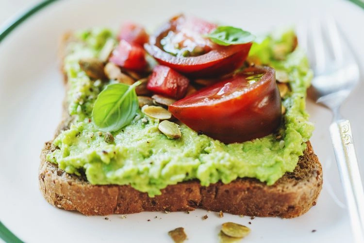 Toast with avocado - healthy food for summer
