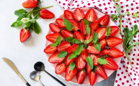 kalorienarmer Erdbeerkuchen ohne Zucker gesunde Rezepte mit Erdbeeren Kuchen