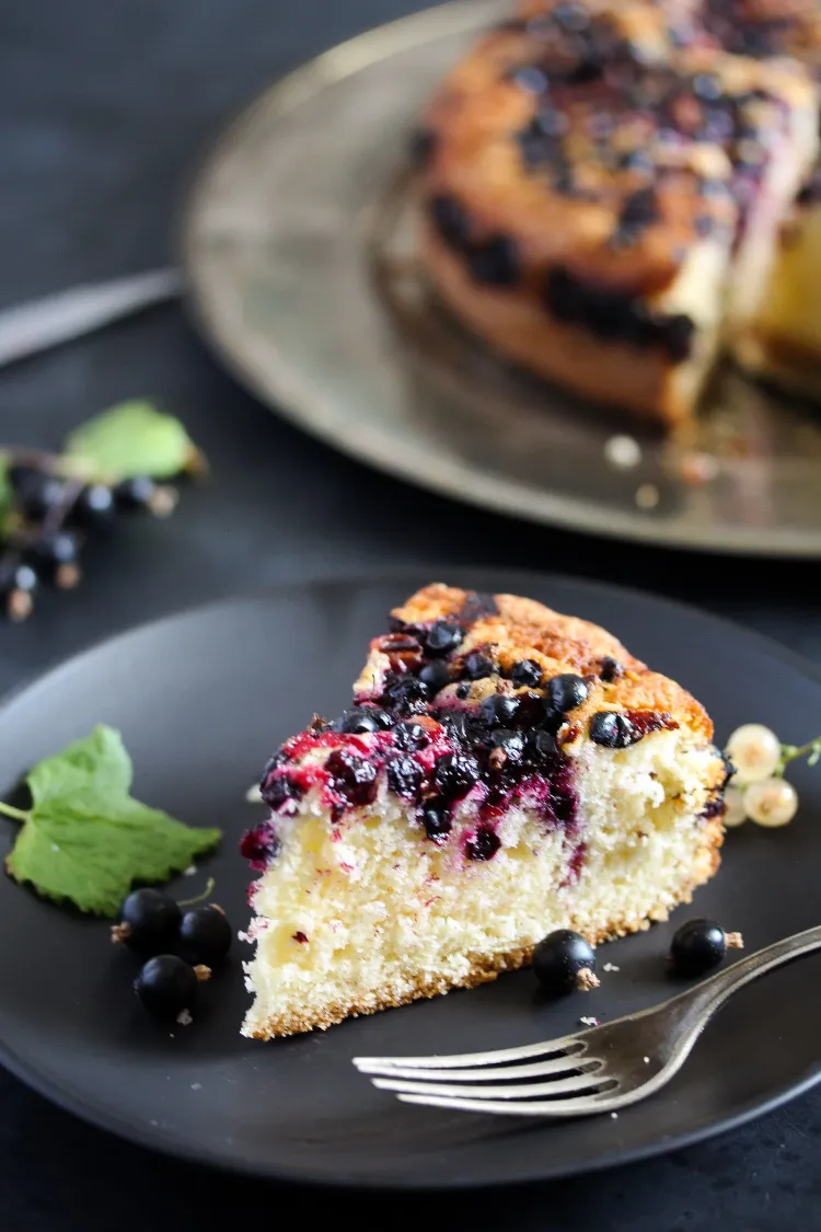 schneller Obstkuchen Rezept schwarze Johannisbeeren Kuchen