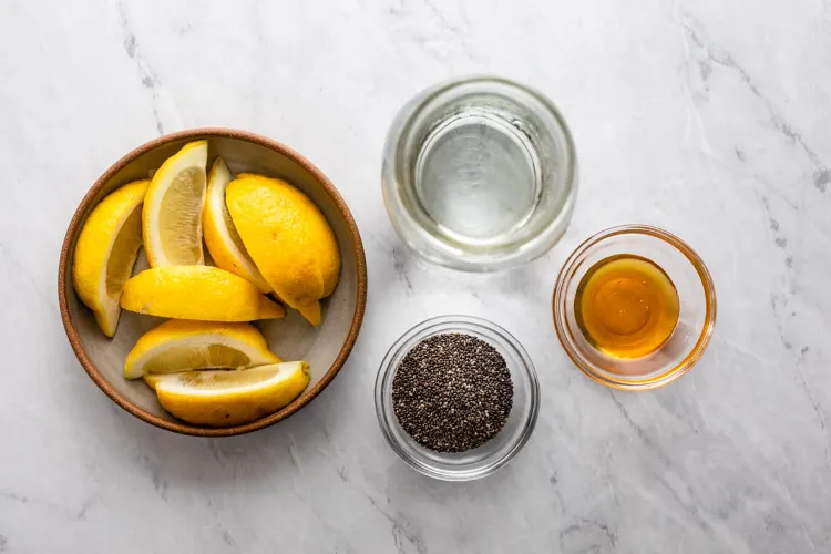 Chiawasser mit Zitrone abnehmen wieviel Chia Samen am Tag ist gesund