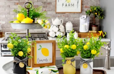 Dekotrends 2022 Tischdeko Sommer mit Zitronen selber machen