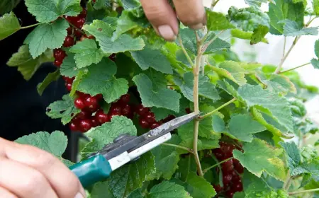 Fruchttragende Sträucher schneiden im Sommer, um kräftige Früchte zu fördern