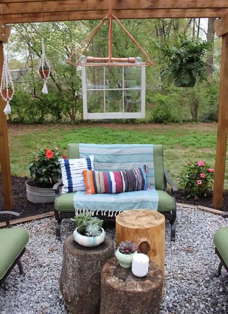 Gartendeko Ideen im Bohemian Style für die Terrasse