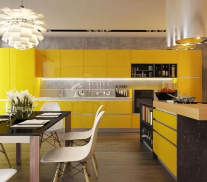 Gelb als eine der aktuellen Farben für die Küche
