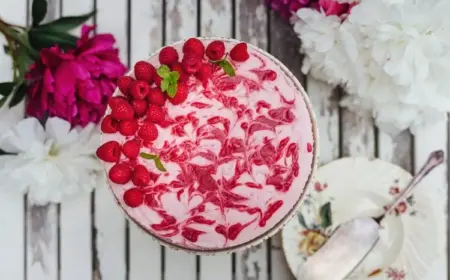 Himbeeren Käsekuchen ohne Backen im Sommer selber machen