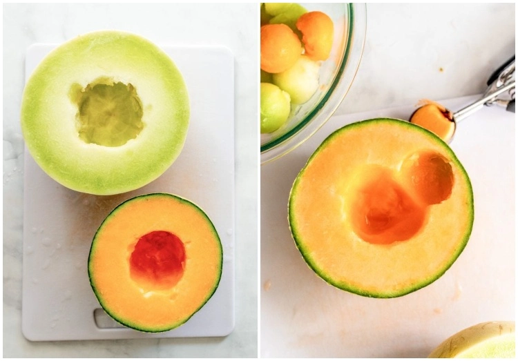 Melonenkugeln mit Eisportionierer selber machen
