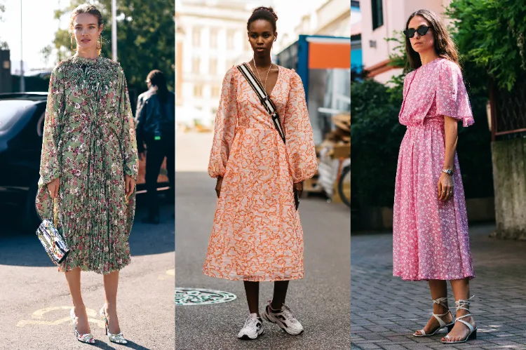 Midikleid Modetrend Sommer 2022 schmeichelhafte Kleider Trends