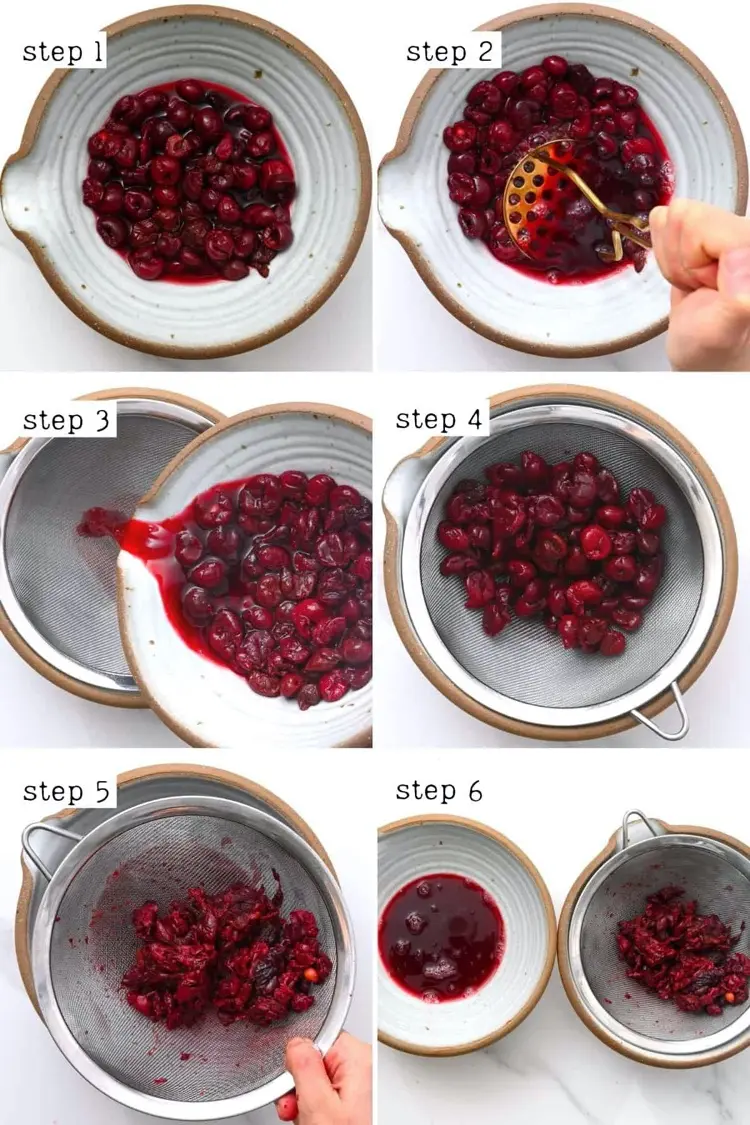Make your own cherry juice with mashed potatoes