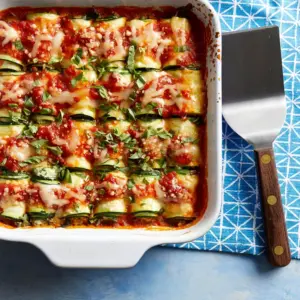 Zucchini Röllchen aus dem Ofen Lasagne Varianten einfach