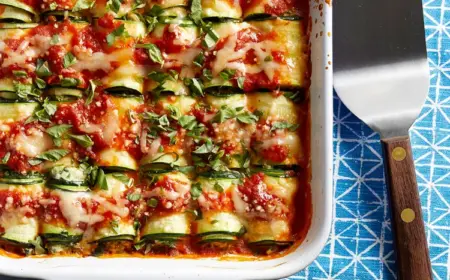 Zucchini Röllchen aus dem Ofen Lasagne Varianten einfach