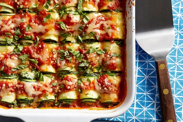 Zucchini Röllchen aus dem Ofen Lasagne Varianten einfach