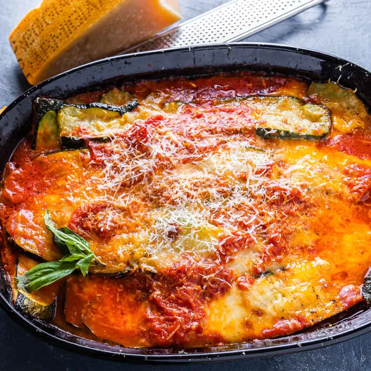griechischer Zucchini Auflauf mit Feta und Tomaten Gemüseauflauf Rezepte