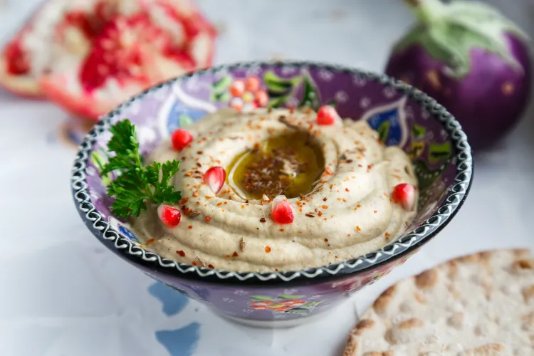 Baba Ghanoush Rezept Auberginen Dip türkisch