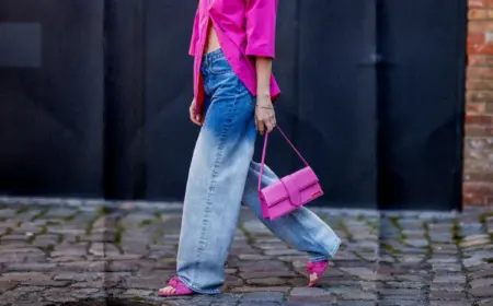 Baggy Oversized Jeans Trends Herbst 2022 Neonpink Schuhe kombinieren