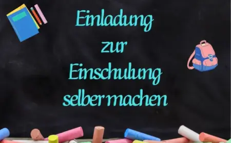 Einladungskarte zur Einschulung basteln oder ausdrucken mit Vorlagen