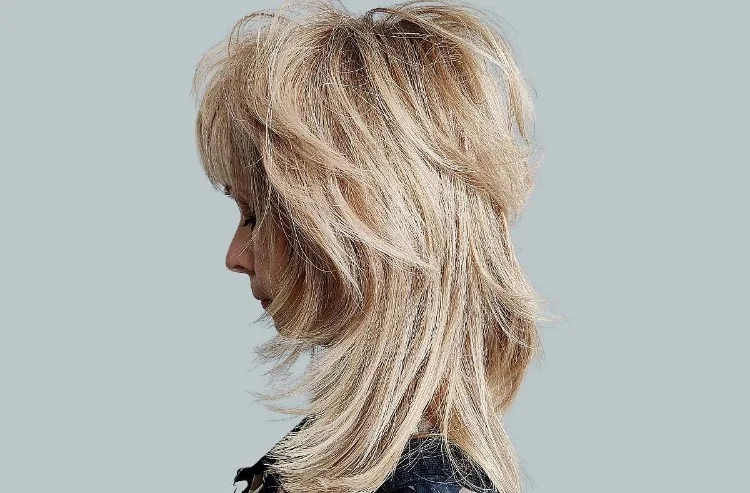 Haarschnitte für Frauen ab 50 dünnes Haar Shag Cut Frisur