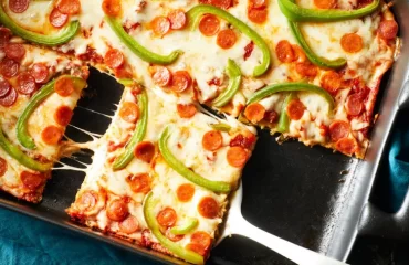 Low Carb Zucchini Pizza aus dem Ofen vegetarisches Abendessen Rezepte