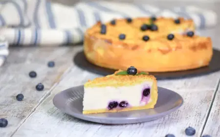 Skyr Kuchen mit Blaubeeren Rezept Low Carb Käsekuchen ohne Backen