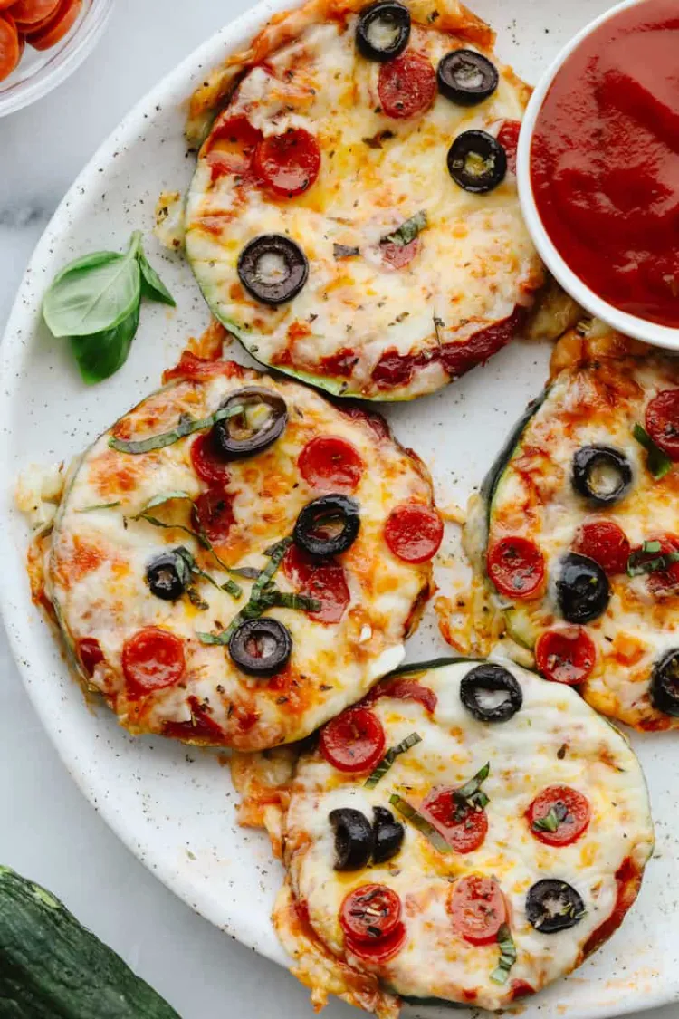 Zucchini Pizza Bites Recipes Low Carb Appetizers