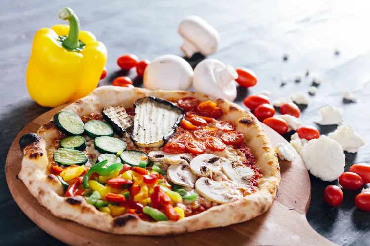Zucchini Pan-Fried Pizza Vegetarian Pizza Toppings Recipe