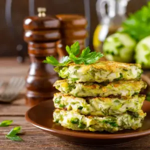 Zucchini Puffer mit Kartoffeln schnelle Sommergerichte vegetarisch