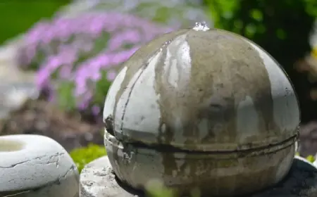 diy kugelbrunnen als gartenbrunnen aus beton selber bauen und den außenbereich verschöndern