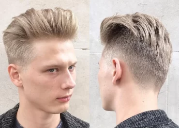 für dünne haare geeignete teenager frisuren jungs 2022 mit pompadour und kürzer geschnittene kopfseiten