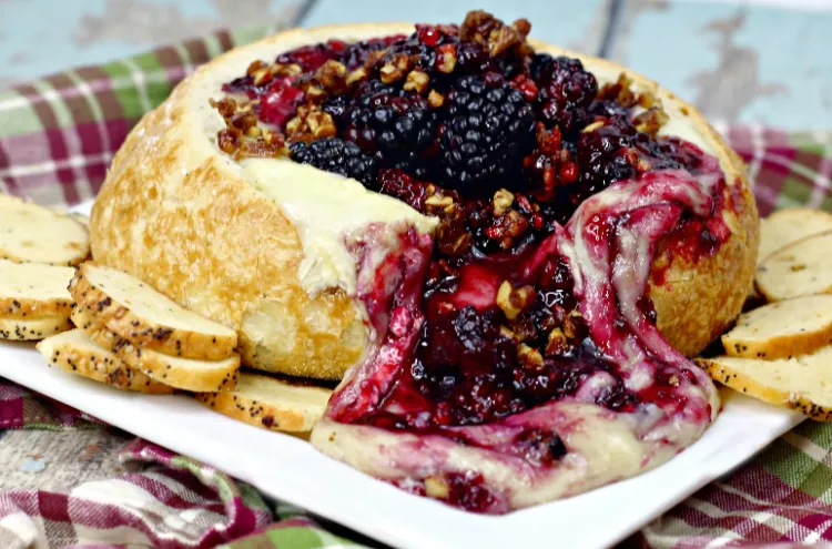 Blueberry Baked Brie 3 Ingredient Finger Food Recipes