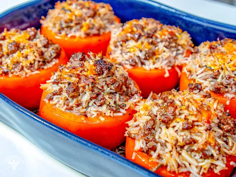 gefüllte Tomaten vegetarisch schnelle Ofengerichte Abendessen