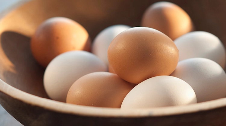 in einer schüssel gesamelte bio eier bereit für täglichen konsum mit antioxidativen eigenschaften gepackt