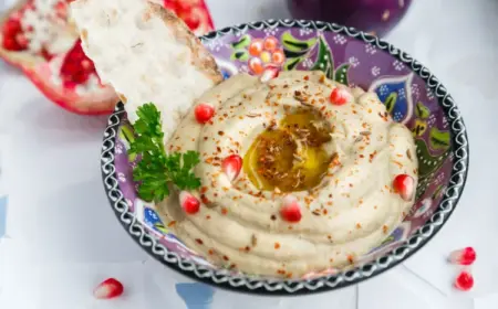 persischer Auberginen Dip mit Tahini Baba Ghanoush Originalrezept