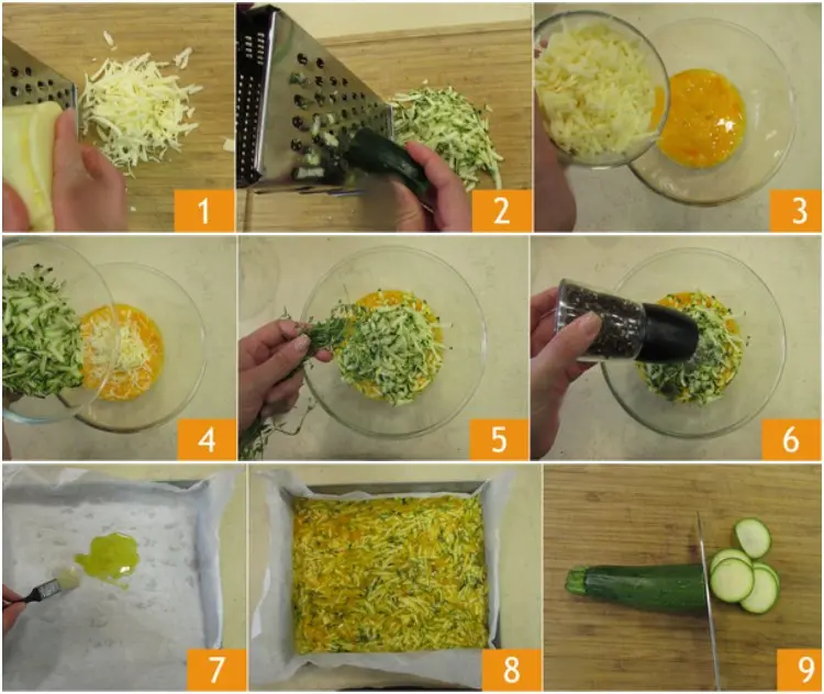 warmes Abendessen mit Ei und Zucchini zubereiten schnell