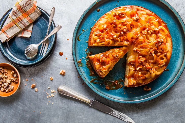 Apfel Käsekuchen mit Streusel schneller Herbst Kuchen