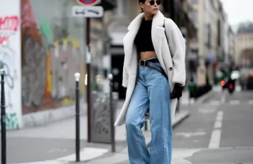 Baggy Jeans kombinieren Herbst Oversized Daunenjacken Modetrend 2022