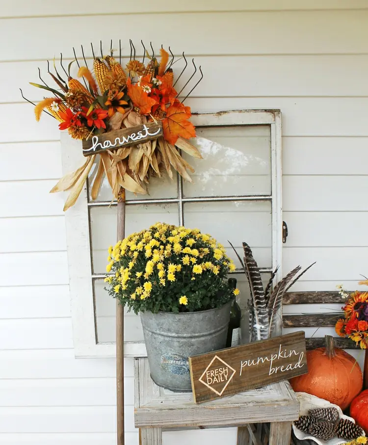 Basteln für den Außenbereich mit rustikalem Charme und Herbstfarben