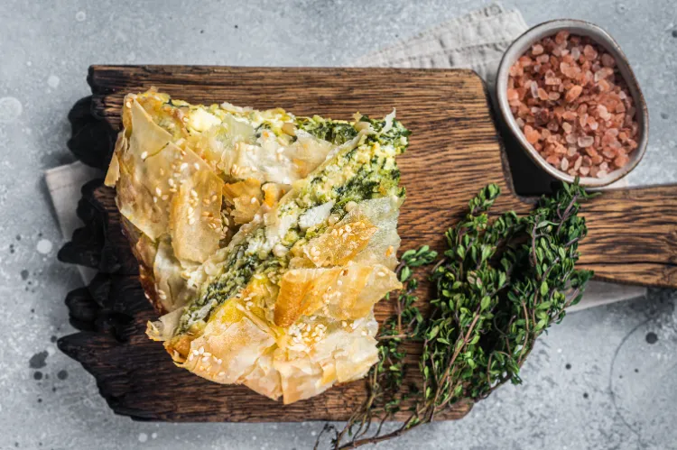 Blätterteig selber machen Spanakopita Rezept vegan