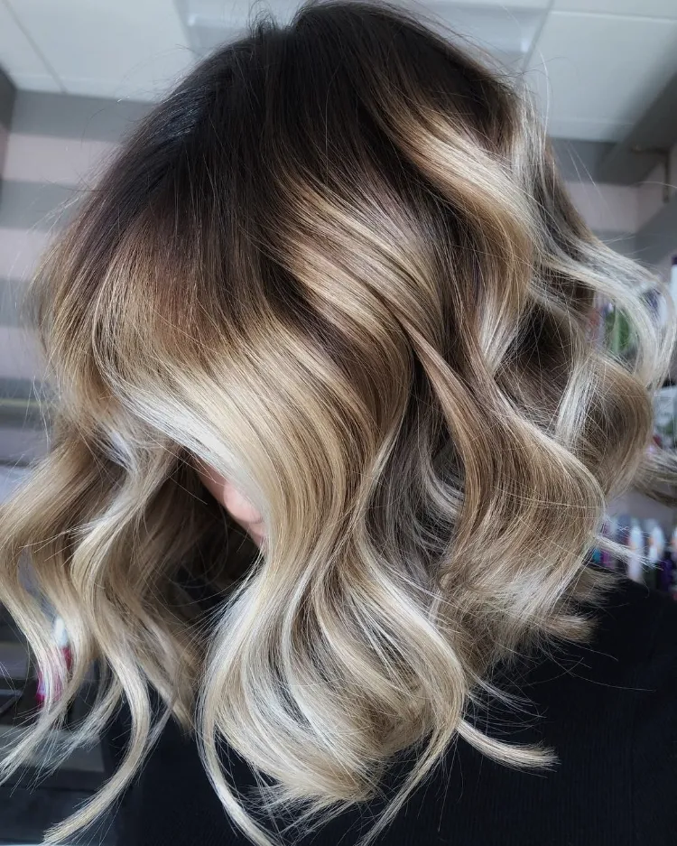 Bronde Bob Trendfrisur Herbst Haarfarben Trends 2022