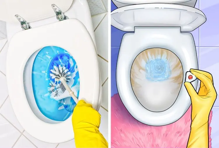 Toilette braune Ablagerungen Kalk und Urinstein mit Hausmitteln entfernen