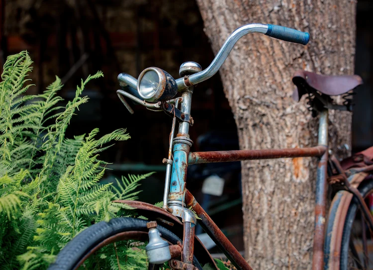 altes rostiges fahrrad oder bei fahrradkette rost entfernen hausmittel