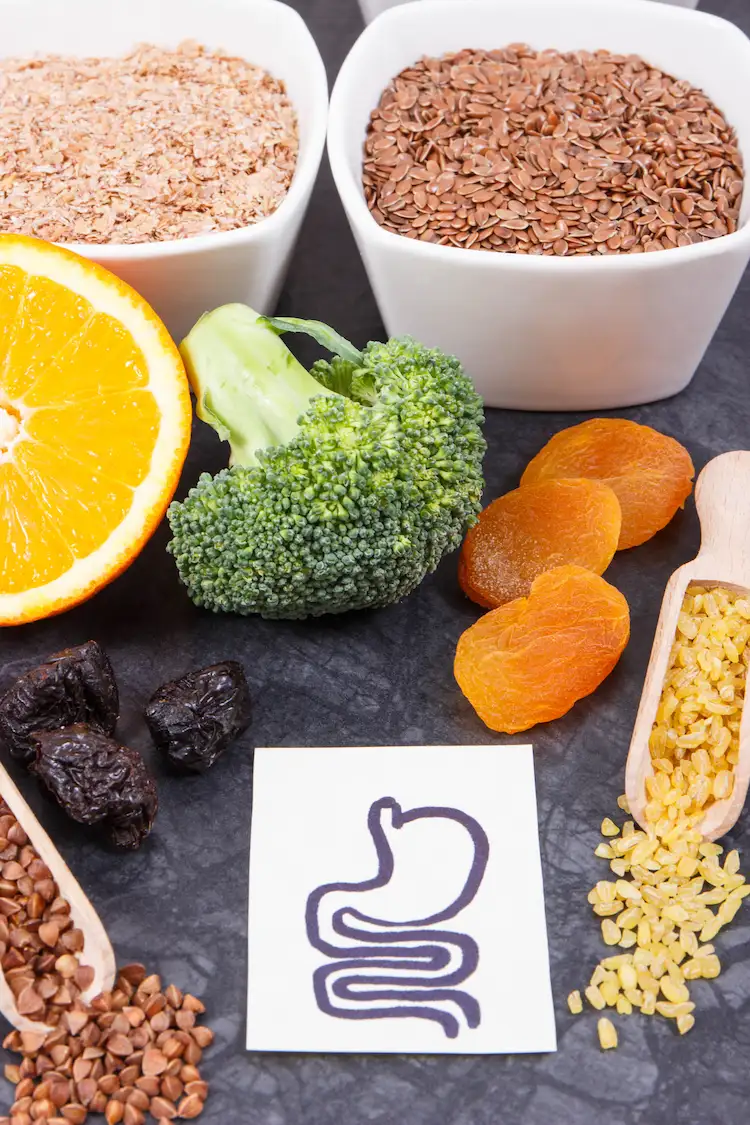 empfohlene nahrungsmittel wie samen und trockenfrüchte als natürliche abführmittel für den magen
